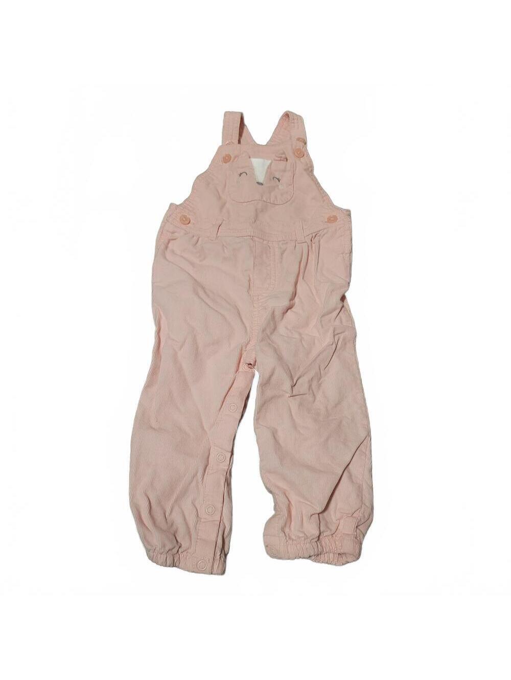 Carters Baby Girls Pink Corduroy Overalls Size 18 months